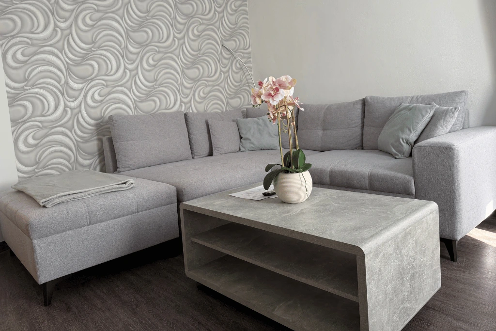 Fewo Plauen Top 1 Wohnzimmer Couch